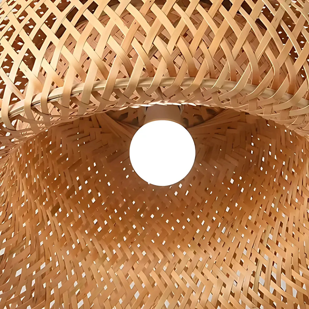 Plafon de Teto Bambu Artesanal Iluminação Sofisticada e Consciência Ecológica