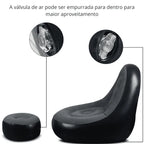 Poltrona Inflável Anatômica com Puff