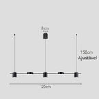 Lustre Pendente Moderno Dimerizável LED