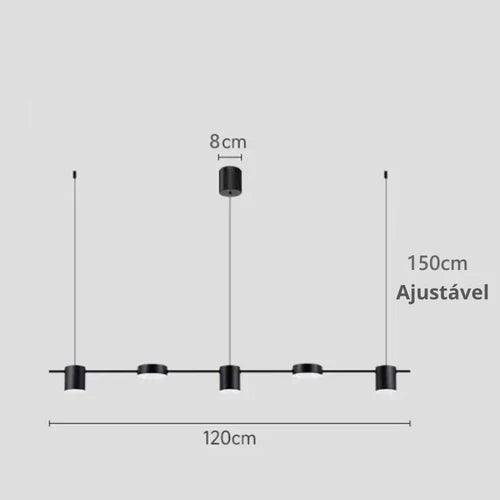 Lustre Pendente Moderno Dimerizável LED