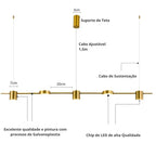 Lustre Pendente Moderno Dimerizável LED