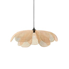 Luminária Pendente Minimalista Palha Natural Rattan