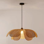 Luminária Pendente Minimalista Palha Natural Rattan