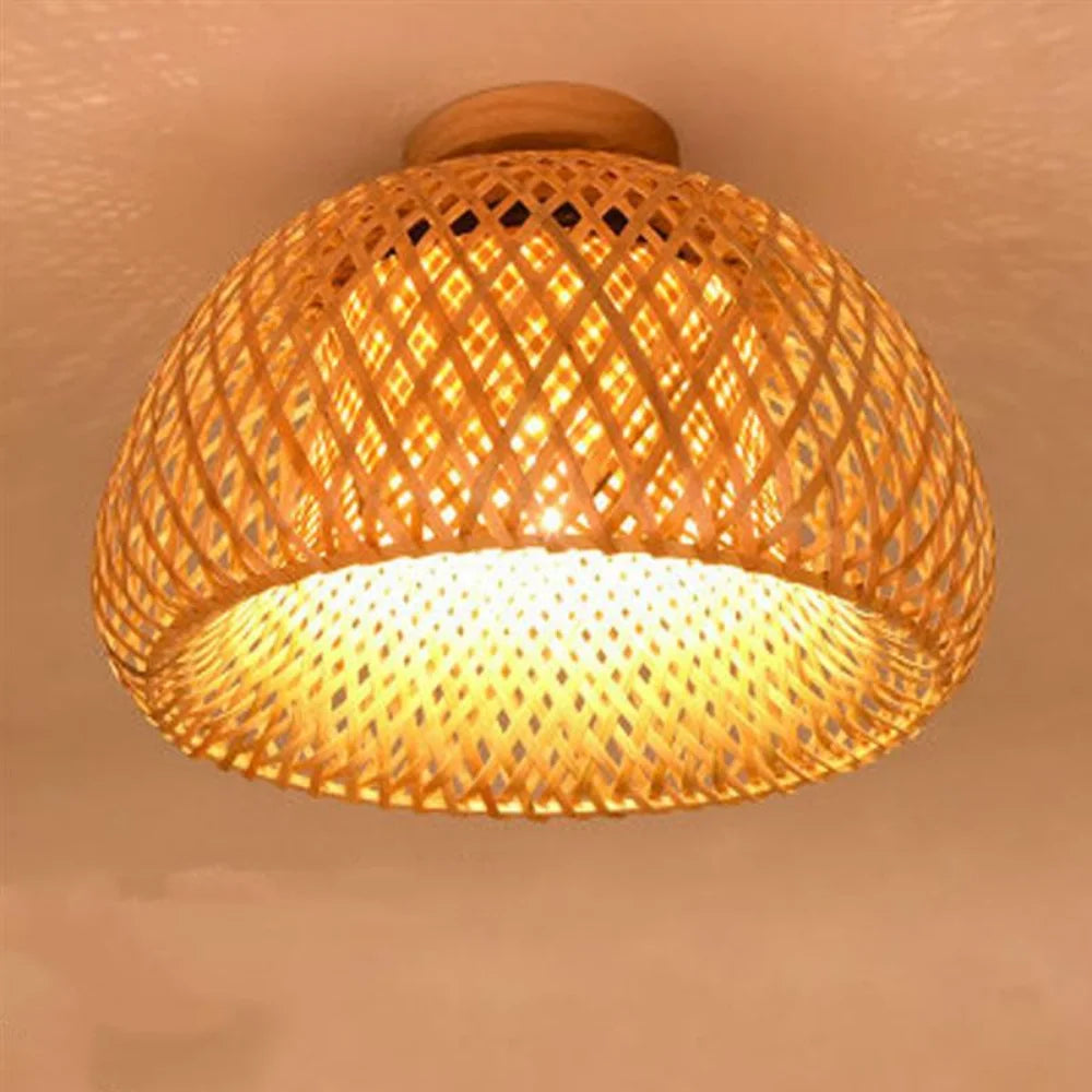 Plafon de Teto Bambu Artesanal Iluminação Sofisticada e Consciência Ecológica