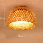 Plafon de Teto Bambu Artesanal Iluminação Sofisticada e Consciência Ecológica