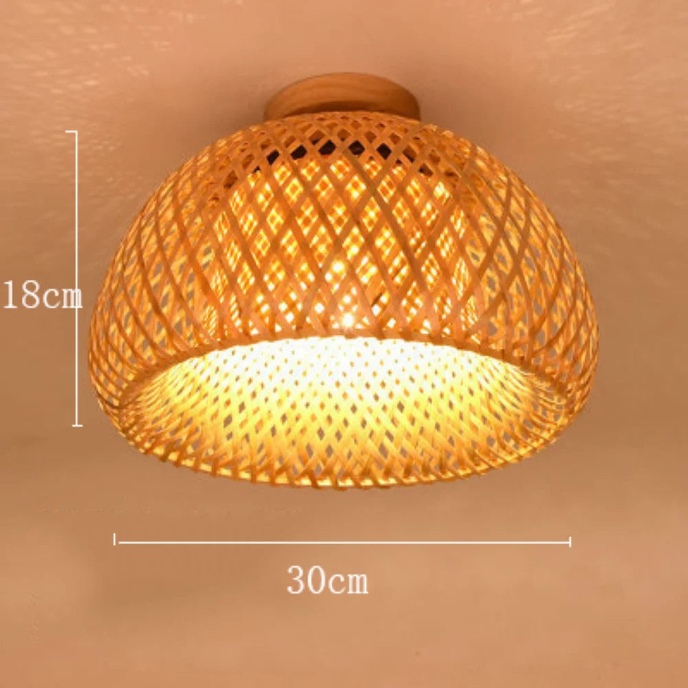 Plafon de Teto Bambu Artesanal Iluminação Sofisticada e Consciência Ecológica
