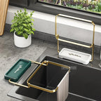 Suporte Antientupimento Triangular para Pia | Drenagem Eficiente e Design Compacto