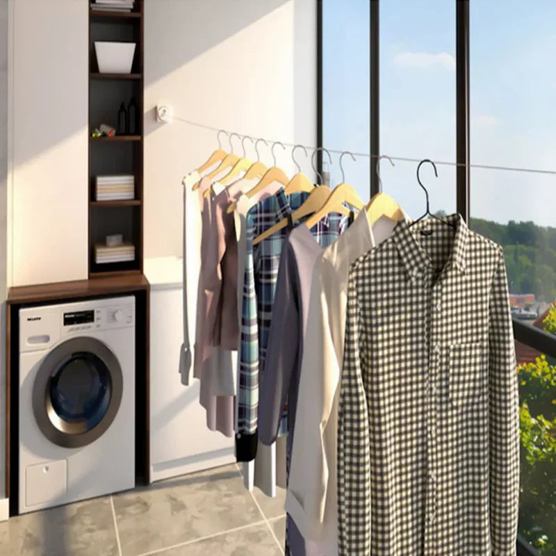 Varal Invisível Retrátil de Aço Inox – Modernidade e Praticidade para Seu Lar