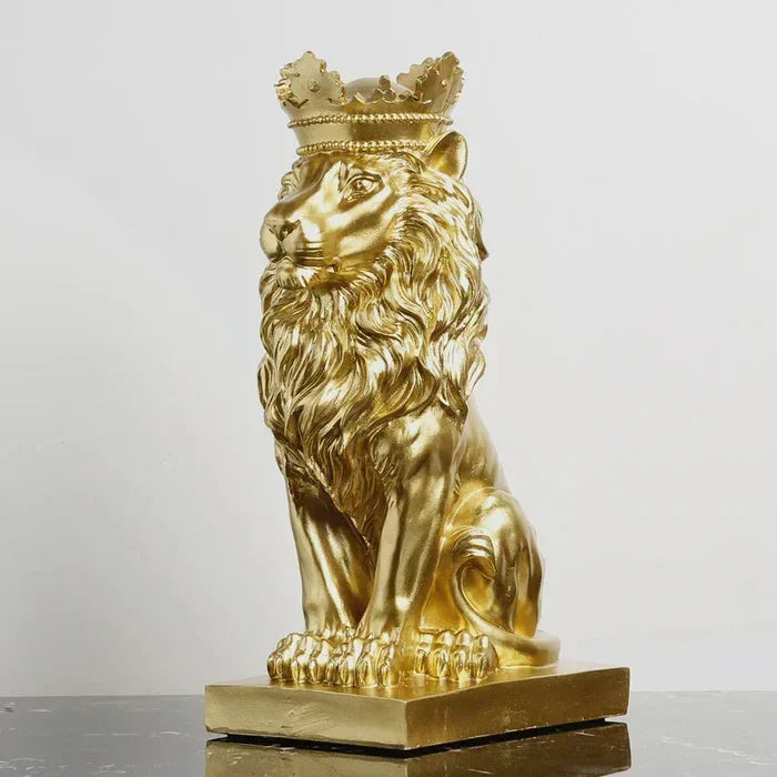 Estatueta Leão Imperador – Poder, Elegância e Presença na Decoração