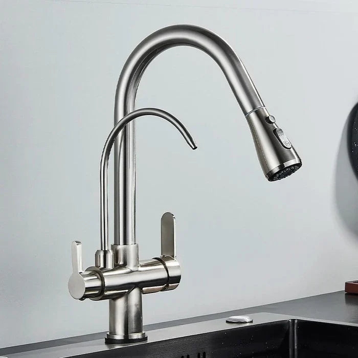 Torneira Gourmet Monocomando Dupla Função Filtro Integrado + Jato Extensível