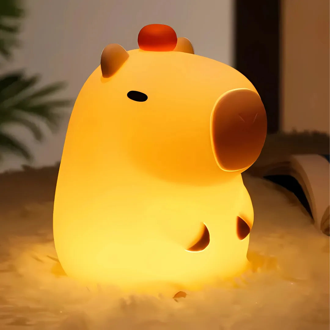 Luminária LED Capivara Portátil – Luz Suave e Design Encantador