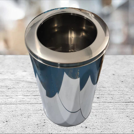 Lixeira Inox com Tampa Aro — Sofisticação, resistência e praticidade de 50 Litros